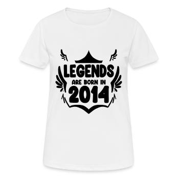 2014 - Jahrgang 2014 - Baujahr 2014 Geschenk - Frauen T-Shirt atmungsaktiv - Weiß - Vorne - AI Model Female 172 dark (172cm)