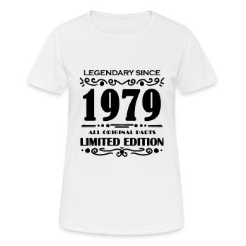Baujahr 1979 - Frauen T-Shirt atmungsaktiv - Weiß - Vorne - AI Model Female 172 dark (172cm)