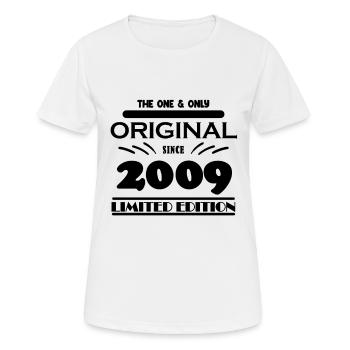 2009 - Baujahr 2009 - Jahrgang 2009 - Frauen T-Shirt atmungsaktiv - Weiß - Vorne - AI Model Female 172 dark (172cm)