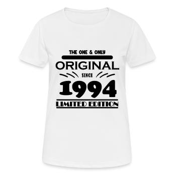 1994 - Baujahr 1994 - Jahrgang 1994 - Frauen T-Shirt atmungsaktiv - Weiß - Vorne - AI Model Female 172 dark (172cm)