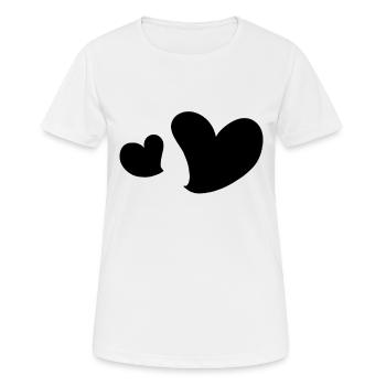 Cœurs de cœur - T-shirt respirant Femme - blanc - Devant - AI Model Female 172 dark (172cm)