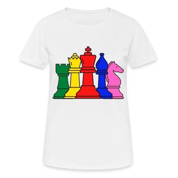 Chess pieces - Women's Breathable T-Shirt - white - Front - AI Model Female 172 dark (172cm)