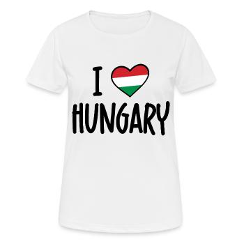 i love hungary - Frauen T-Shirt atmungsaktiv - Weiß - Vorne - AI Model Female 172 dark (172cm)