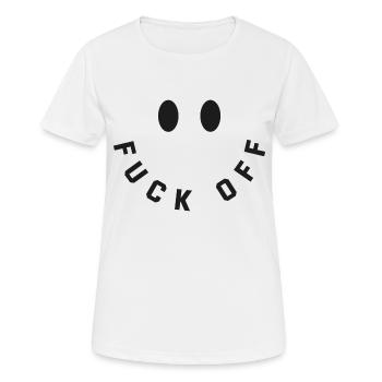 Fuck off - Women's Breathable T-Shirt - white - Front - AI Model Female 172 dark (172cm)