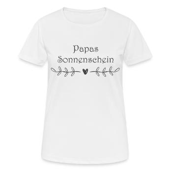 Papas Sonnenschein - Frauen T-Shirt atmungsaktiv - Weiß - Vorne - AI Model Female 172 dark (172cm)