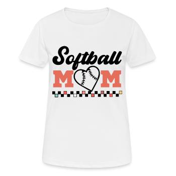 Softball-Mama - Frauen T-Shirt atmungsaktiv - Weiß - Vorne - AI Model Female 172 dark (172cm)