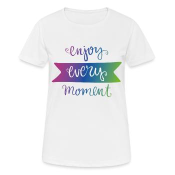 Momente des Lebens - Frauen T-Shirt atmungsaktiv - Weiß - Vorne - AI Model Female 172 dark (172cm)
