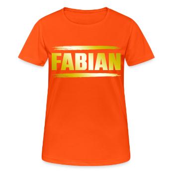 Fabian - Women's Breathable T-Shirt - neon orange - Front - AI Model Female 172 dark (172cm)