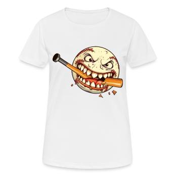 Joueur de baseball Équipe de baseball Baseballer - T-shirt respirant Femme - blanc - Devant - AI Model Female 172 dark (172cm)