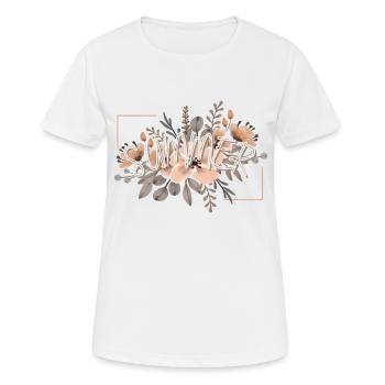 Summer Flowers - Women's Breathable T-Shirt - white - Front - AI Model Female 172 dark (172cm)