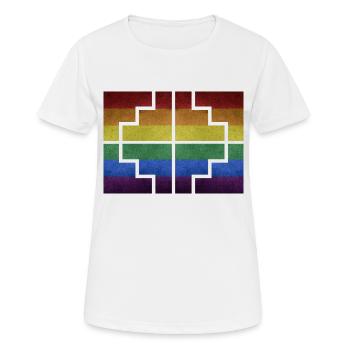Géométrie - T-shirt respirant Femme - blanc - Devant - AI Model Female 172 dark (172cm)