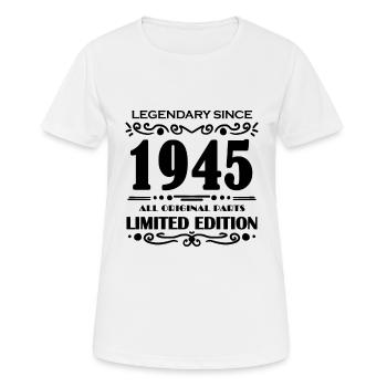 1945 - Born 1945 - Built in 1945 - Women's Breathable T-Shirt - white - Front - AI Model Female 172 dark (172cm)