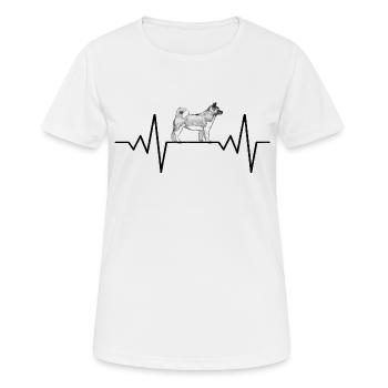 Chien de chasse - T-shirt respirant Femme - blanc - Devant - AI Model Female 172 dark (172cm)