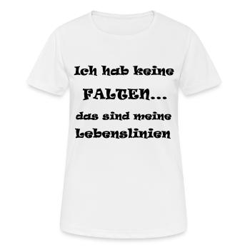 Ich habe keine Falten! - Frauen T-Shirt atmungsaktiv - Weiß - Vorne - AI Model Female 172 dark (172cm)