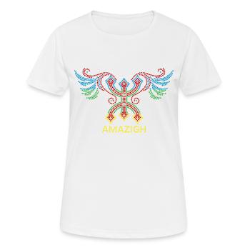 AMAZIGH SYMBOL BERBER Z IMAZIGHEN DRABEAU - Frauen T-Shirt atmungsaktiv - Weiß - Vorne - AI Model Female 172 dark (172cm)