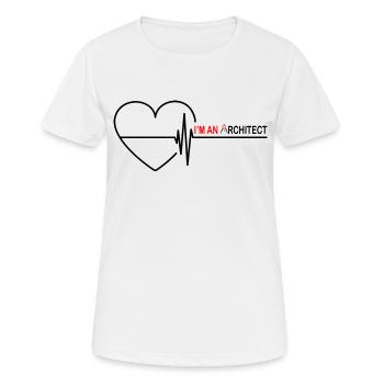 I was an Architect - Women's Breathable T-Shirt - white - Front - AI Model Female 172 dark (172cm)