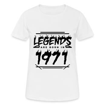 1971 - Jahrgang 1971 - Baujahr 1971 - Frauen T-Shirt atmungsaktiv - Weiß - Vorne - AI Model Female 172 dark (172cm)