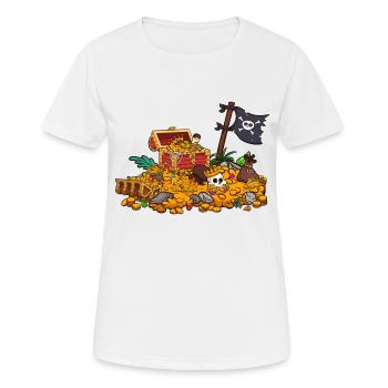 Cartoon-Schatz - Frauen T-Shirt atmungsaktiv - Weiß - Vorne - AI Model Female 172 dark (172cm)