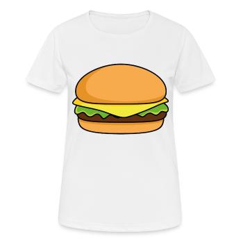 burger - Frauen T-Shirt atmungsaktiv - Weiß - Vorne - AI Model Female 172 dark (172cm)