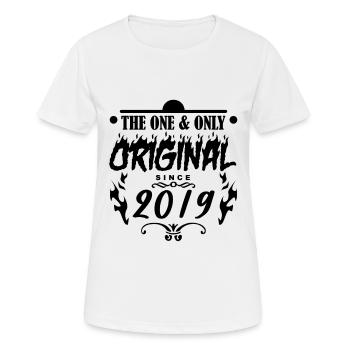2019 - Baujahr 2019 - Jahrgang 2019 - Frauen T-Shirt atmungsaktiv - Weiß - Vorne - AI Model Female 172 dark (172cm)