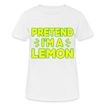 Faites semblant d’être un costume d’Halloween citronné - T-shirt respirant Femme - blanc - Devant - AI Model Female 172 dark (172cm)
