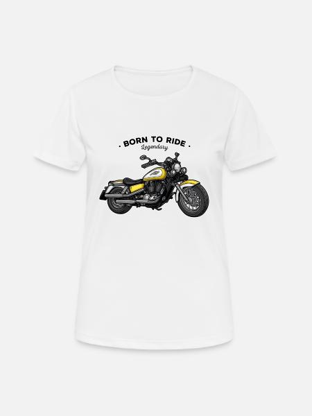Chopper // Motorcycle - Women's Breathable T-Shirt - white