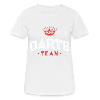 Darts Team Sport - Frauen T-Shirt atmungsaktiv - Weiß - Vorne - AI Model Female 172 dark (172cm)
