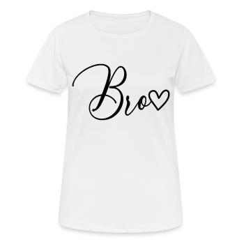 Frère frère - T-shirt respirant Femme - blanc - Devant - AI Model Female 172 dark (172cm)