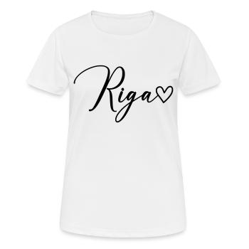 Riga Font - Women's Breathable T-Shirt - white - Front - AI Model Female 172 dark (172cm)
