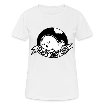 Sleepy Ghost Club - Frauen T-Shirt atmungsaktiv - Weiß - Vorne - AI Model Female 172 dark (172cm)