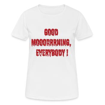 Morgenmuffel - Frauen T-Shirt atmungsaktiv - Weiß - Vorne - AI Model Female 172 dark (172cm)