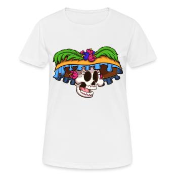 Crâne de Catrina - T-shirt respirant Femme - blanc - Devant - AI Model Female 172 dark (172cm)