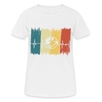 Heartbeat Journey - Women's Breathable T-Shirt - white - Front - AI Model Female 172 dark (172cm)