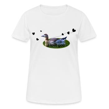 je t’aime je t’aime - T-shirt respirant Femme - blanc - Devant - AI Model Female 172 dark (172cm)