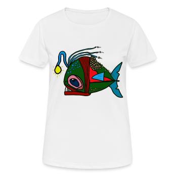 anglerfisch - Frauen T-Shirt atmungsaktiv - Weiß - Vorne - AI Model Female 172 dark (172cm)