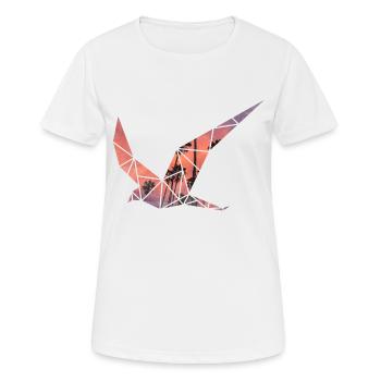 oiseau illustration coucher du soleil - T-shirt respirant Femme - blanc - Devant - AI Model Female 172 dark (172cm)