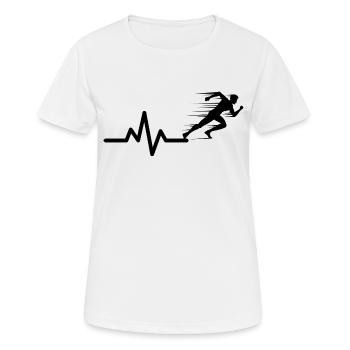Run - Frauen T-Shirt atmungsaktiv - Weiß - Vorne - AI Model Female 172 dark (172cm)