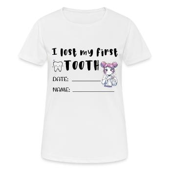 J’ai perdu le nom de mon certificat de première dent - T-shirt respirant Femme - blanc - Devant - AI Model Female 172 dark (172cm)