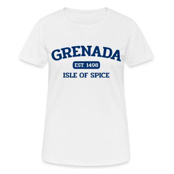 Grenade - Saint-Georges - Caraïbes - Antilles - T-shirt respirant Femme - blanc - Devant - AI Model Female 172 dark (172cm)