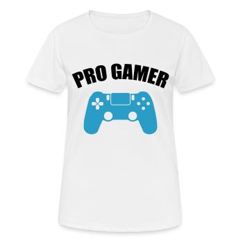 pro gamer - Frauen T-Shirt atmungsaktiv - Weiß - Vorne - AI Model Female 172 dark (172cm)