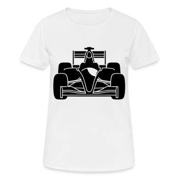 Rennwagen - Frauen T-Shirt atmungsaktiv - Weiß - Vorne - AI Model Female 172 dark (172cm)