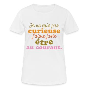 humour drole rigolo original cadeau anniversaire - T-shirt respirant Femme - blanc - Devant - AI Model Female 172 dark (172cm)