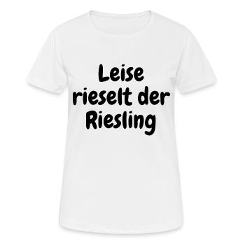 Leise rieselt der Riesling - Frauen T-Shirt atmungsaktiv - Weiß - Vorne - AI Model Female 172 dark (172cm)