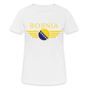 J’aime la Bosnie, T-shirt design de style élégance - T-shirt respirant Femme - blanc - Devant - AI Model Female 172 dark (172cm)