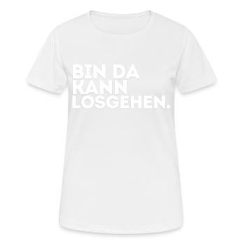 I'm there we can start! - Women's Breathable T-Shirt - white - Front - AI Model Female 172 dark (172cm)