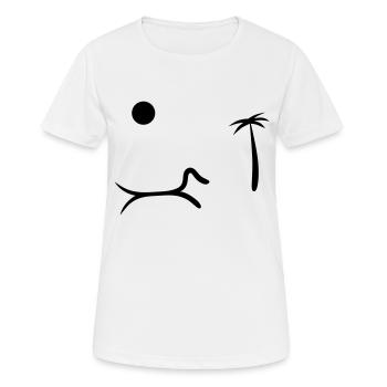 Dackel Sommerurlaub - Frauen T-Shirt atmungsaktiv - Weiß - Vorne - AI Model Female 172 dark (172cm)