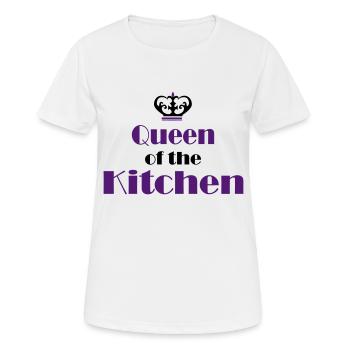 Tablier de cuisine femme - T-shirt respirant Femme - blanc - Devant - AI Model Female 172 dark (172cm)