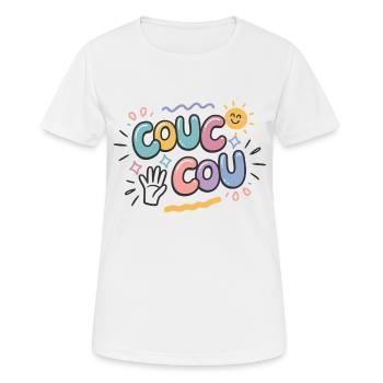 Coucou - Style Décontracté - T-shirt respirant Femme - blanc - Devant - AI Model Female 172 dark (172cm)