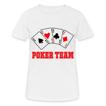 Équipe de poker - T-shirt respirant Femme - blanc - Devant - AI Model Female 172 dark (172cm)