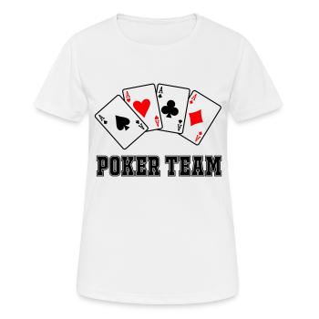 Équipe de poker - T-shirt respirant Femme - blanc - Devant - AI Model Female 172 dark (172cm)